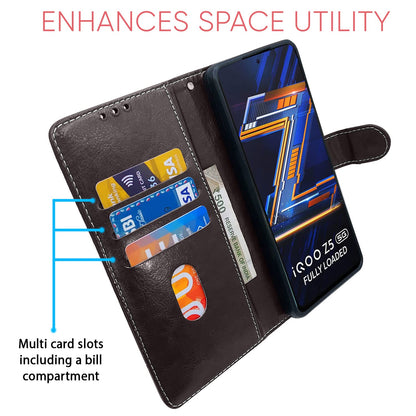 Coffee & brown flip case for iQOO Z5 5G – Pikkme – photo 3