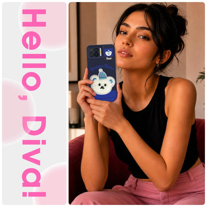 Pikkme blue Plush Patch back cover for Oppo F17 – photo 2