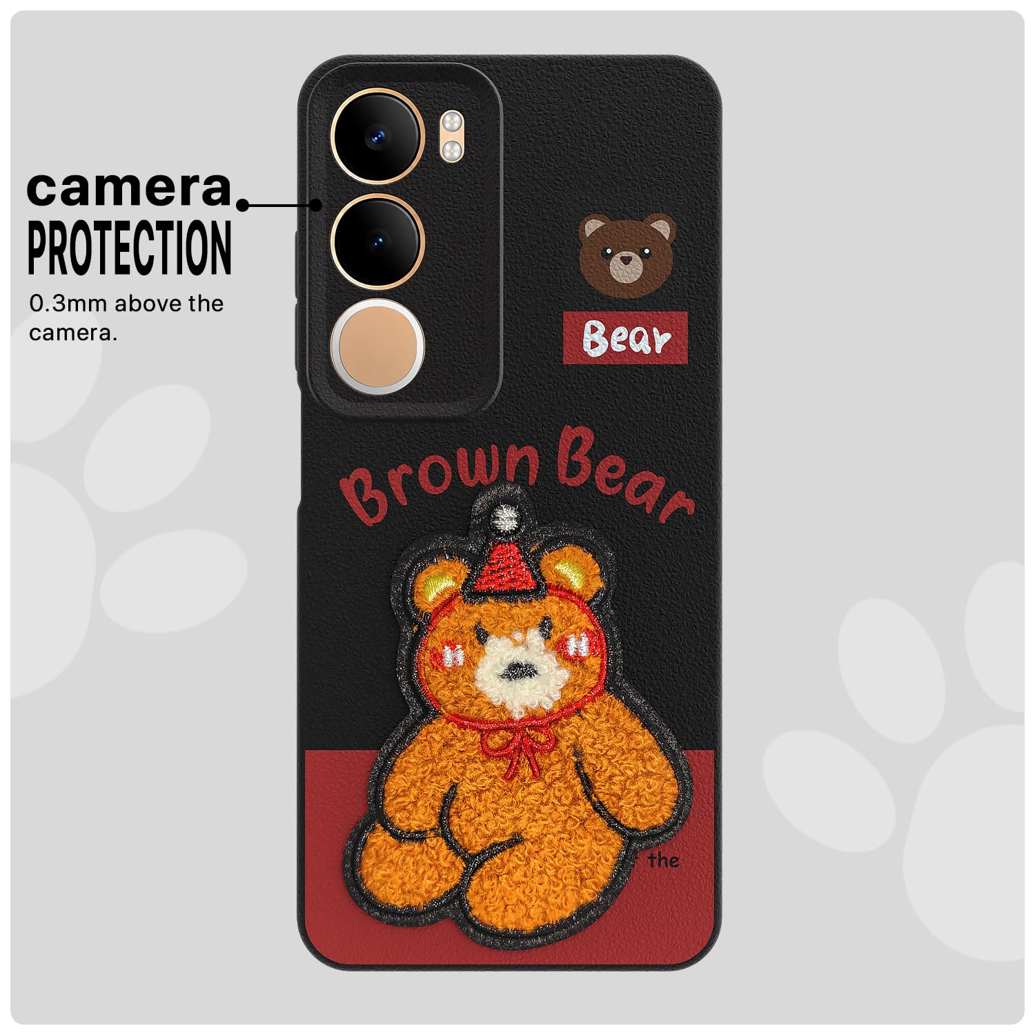 Pikkme Vivo Y19s/Y29 5G Plush Patch cherry mobile cover – photo 6