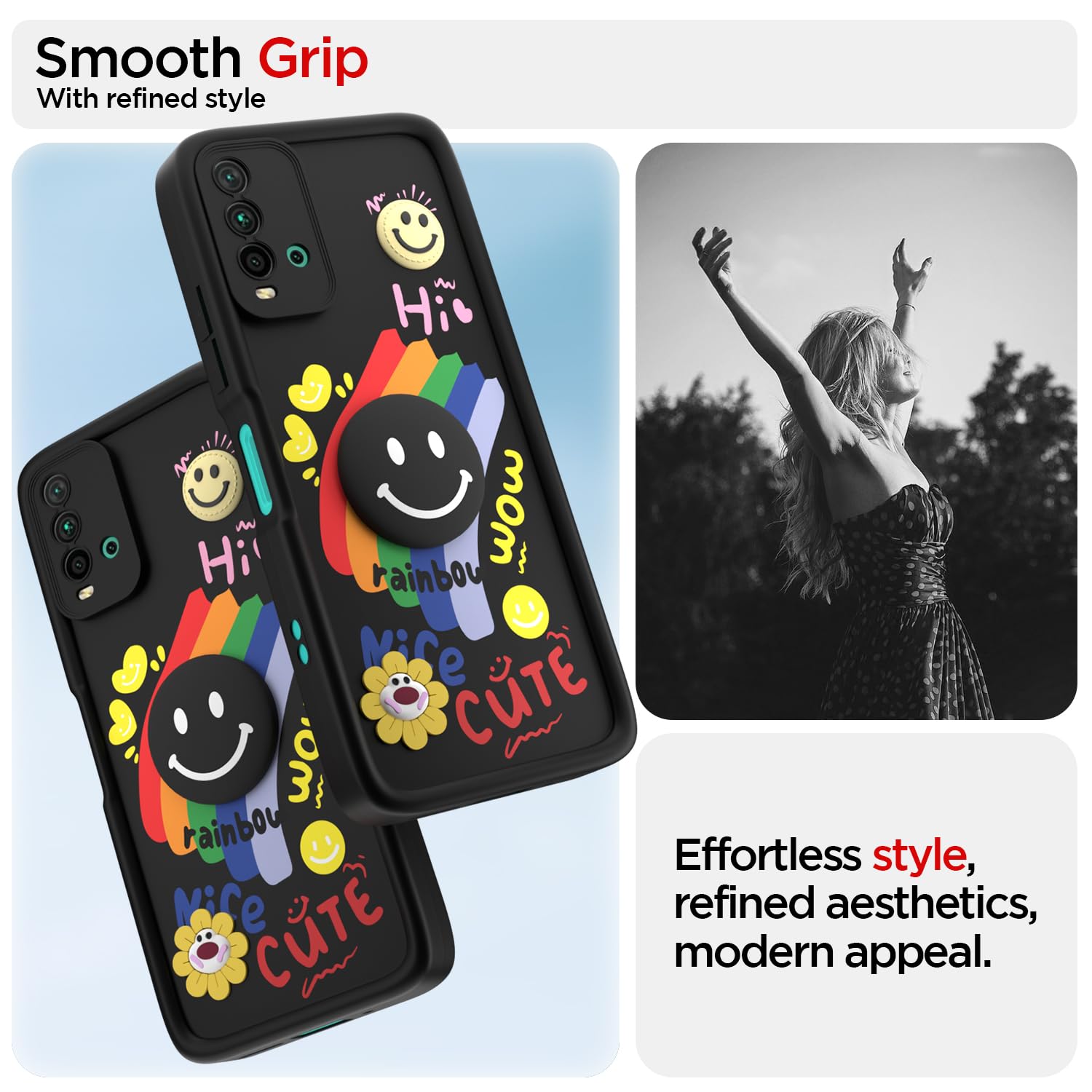 Pikkme Redmi 9 Power/Poco M3 black mobile back cover – photo 2
