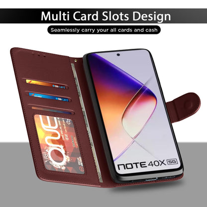Infinix Note 40X 5G mobile flip cover in brown by Pikkme – photo 5