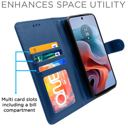 Pikkme blue wallet flip cover for Moto G24 Power – photo 5