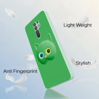 Pikkme Redmi 9 Prime/Poco M2 Kitty Back Cover (Green)
