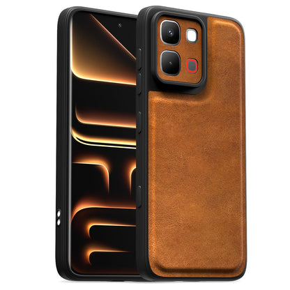 Pikkme brown Leather phone cover for Infinix Note Edge 5G