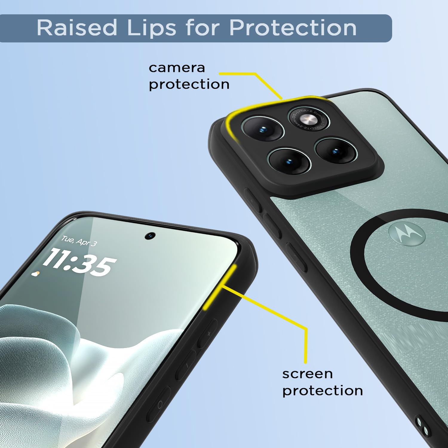 Black mag-safe mobile back cover for Moto Edge 70 Fusion 5G – Pikkme – photo 4