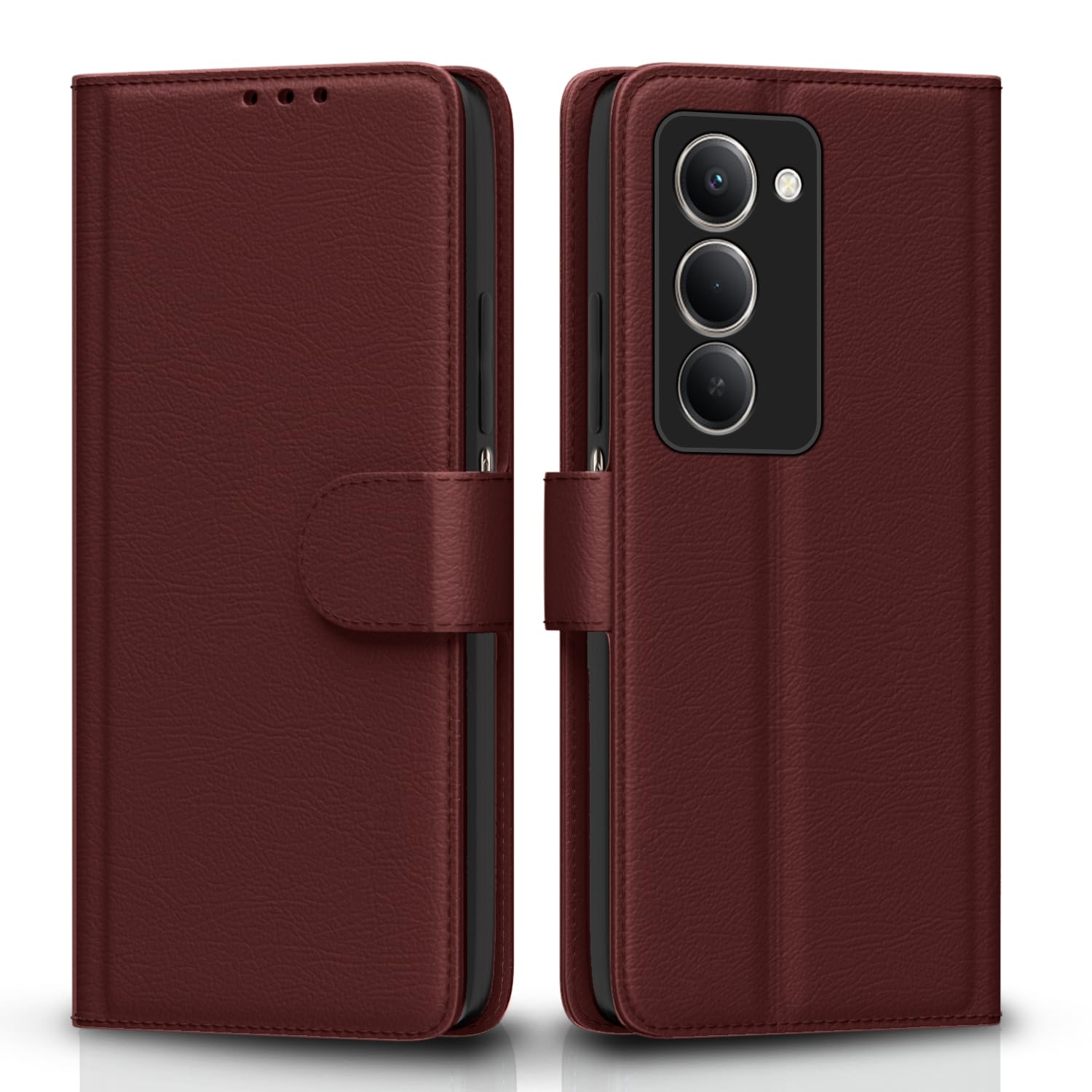 Pikkme Redmi 15 5G Wallet brown flip case