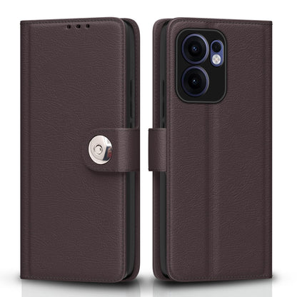 Oppo Reno 13F 5G mobile flip cover in coffee by Pikkme
