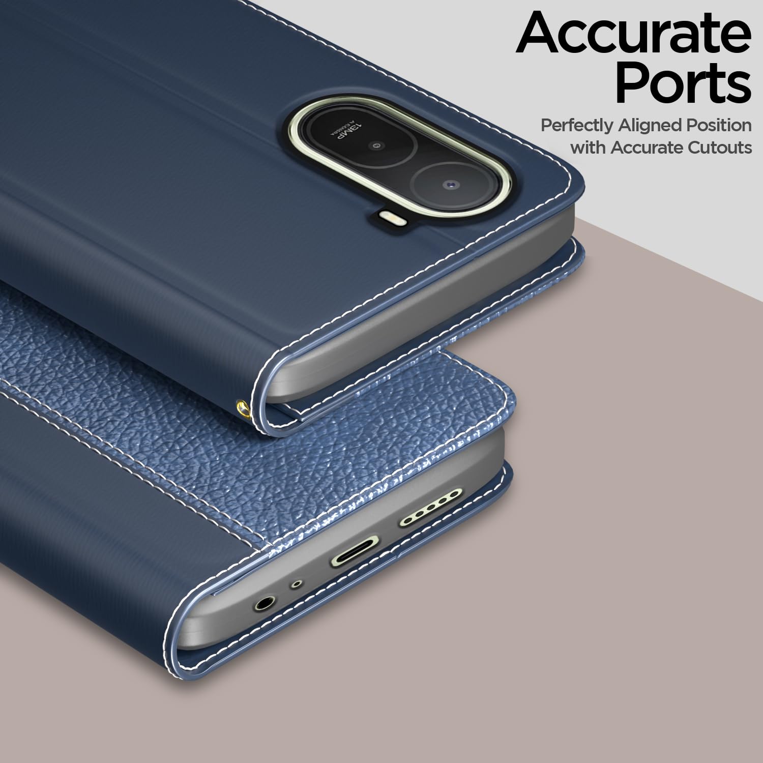 Pikkme Redmi A7 Pro/Poco C85x 5G blue mobile flip cover – photo 2