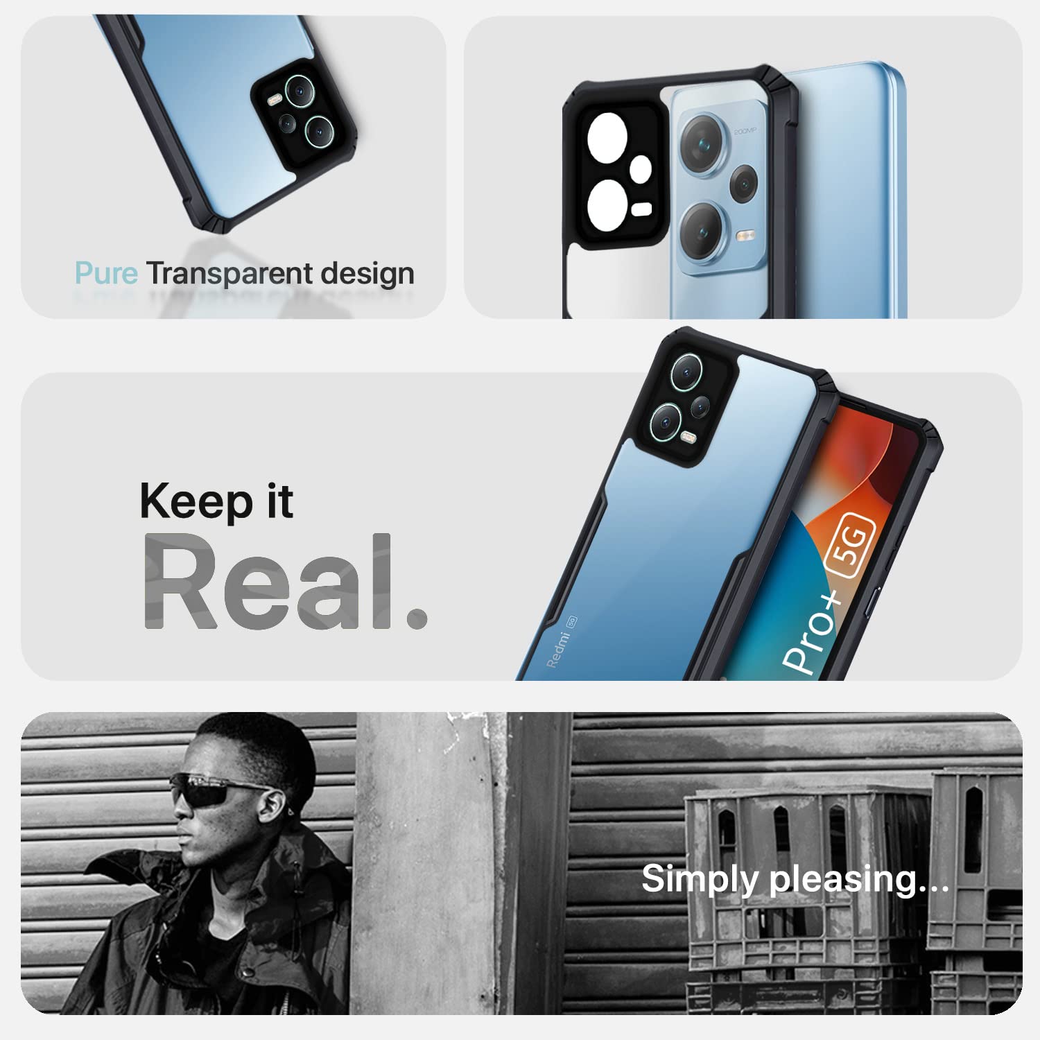 Black Hybrid back cover for Redmi Note 12 Pro Plus 5G – Pikkme – photo 4