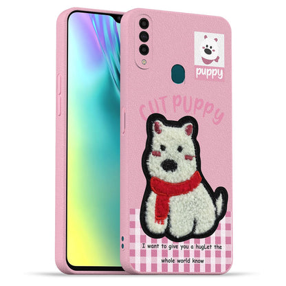 Oppo A31 Plush Patch back cover in pink by Pikkme