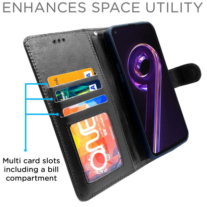 Pikkme Realme 9 Pro Wallet black flip cover – photo 2