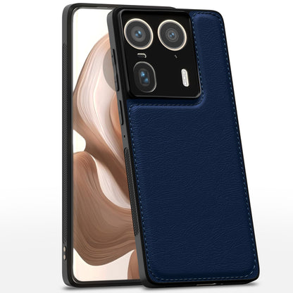 Pikkme Moto Edge 50 Ultra 5G Leatherback Back Case (Blue)