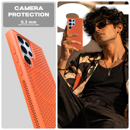 Samsung S24 Ultra 5G MagSafe phone cover in orange by Pikkme – photo 6