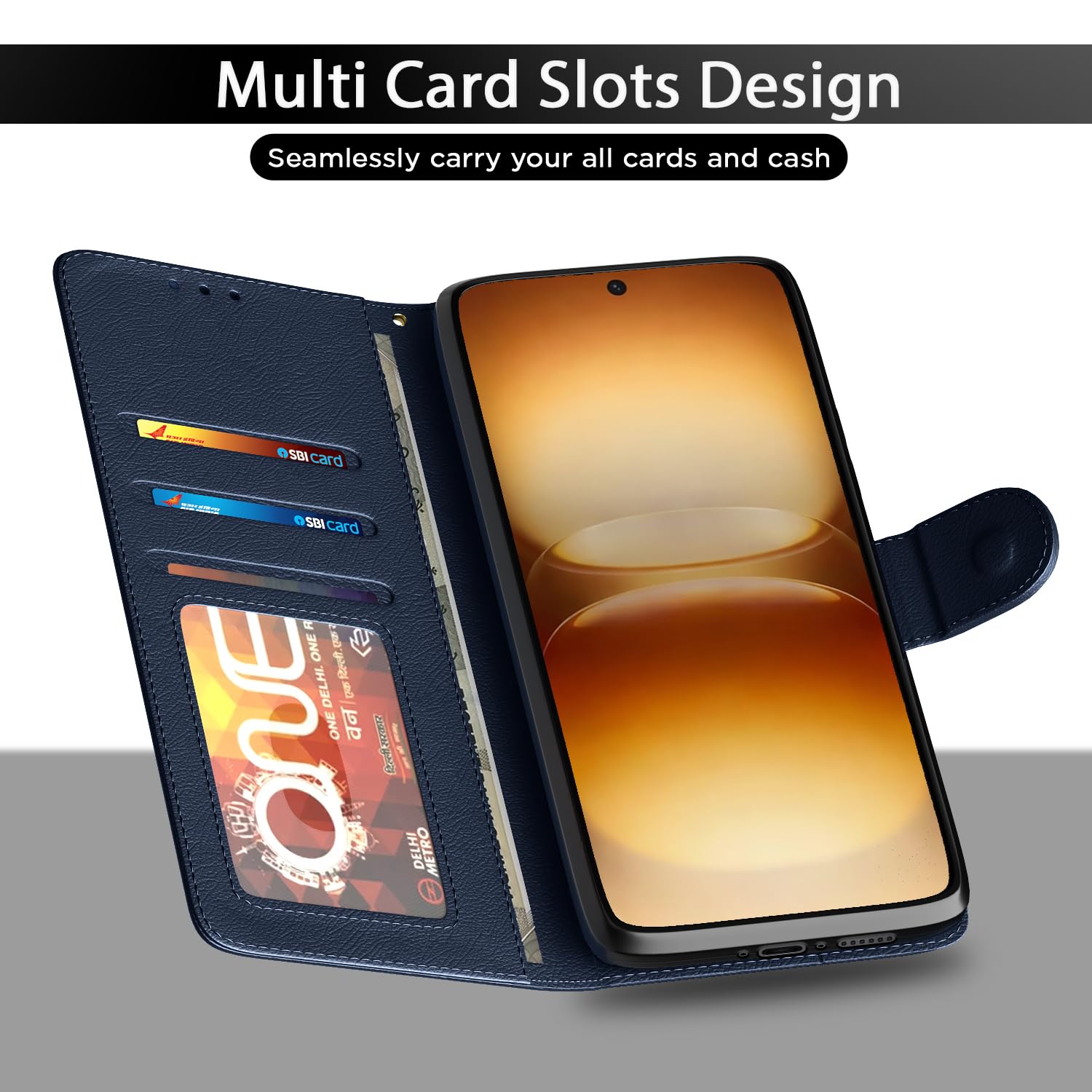 iQOO 15R 5G wallet flip cover in blue by Pikkme – photo 5