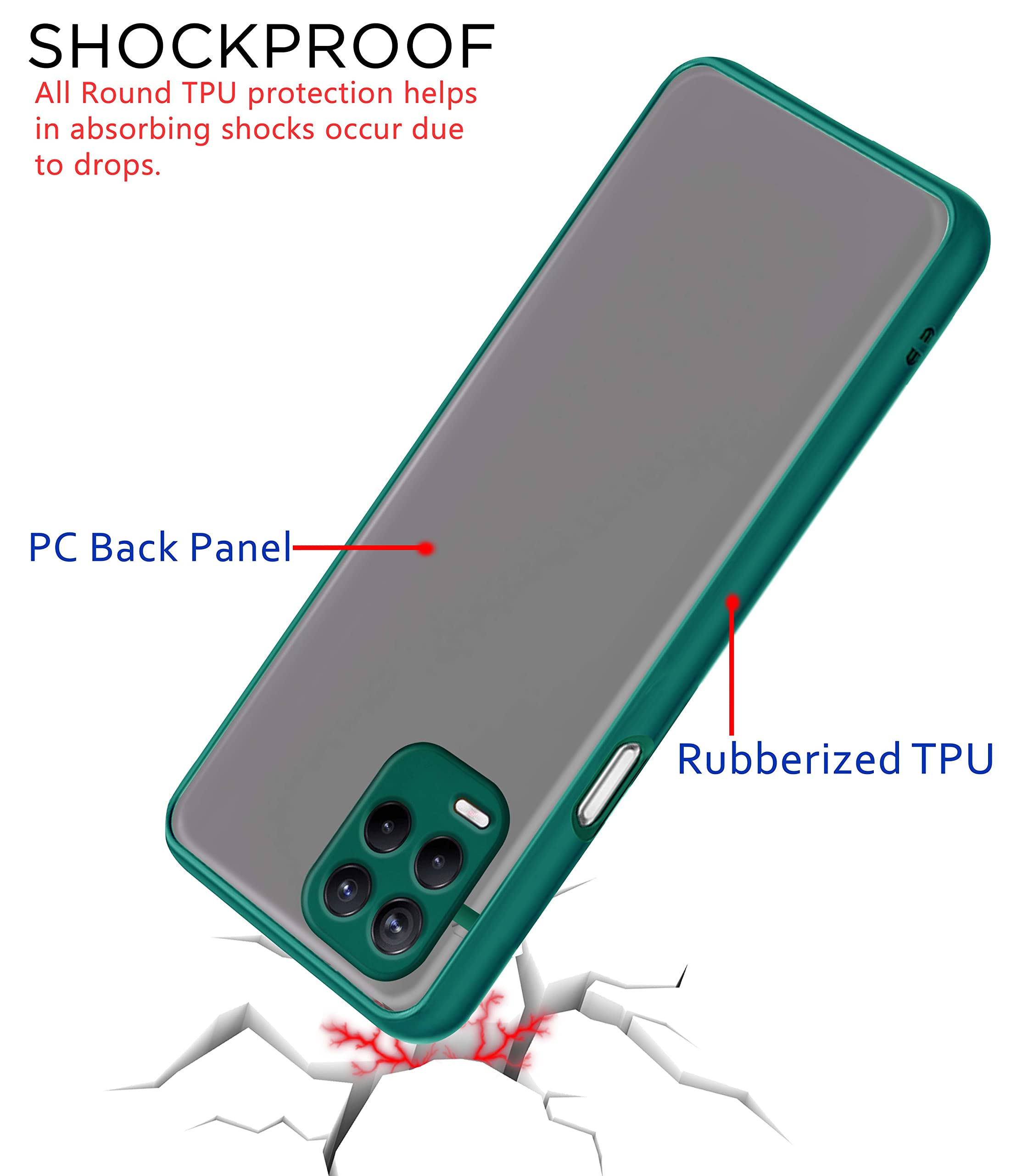 Realme 8/8s/Narzo 30 5G Hybrid phone cover in green by Pikkme – photo 4