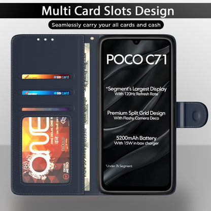 Pikkme Poco C71/Redmi A5 Wallet blue flip case – photo 5