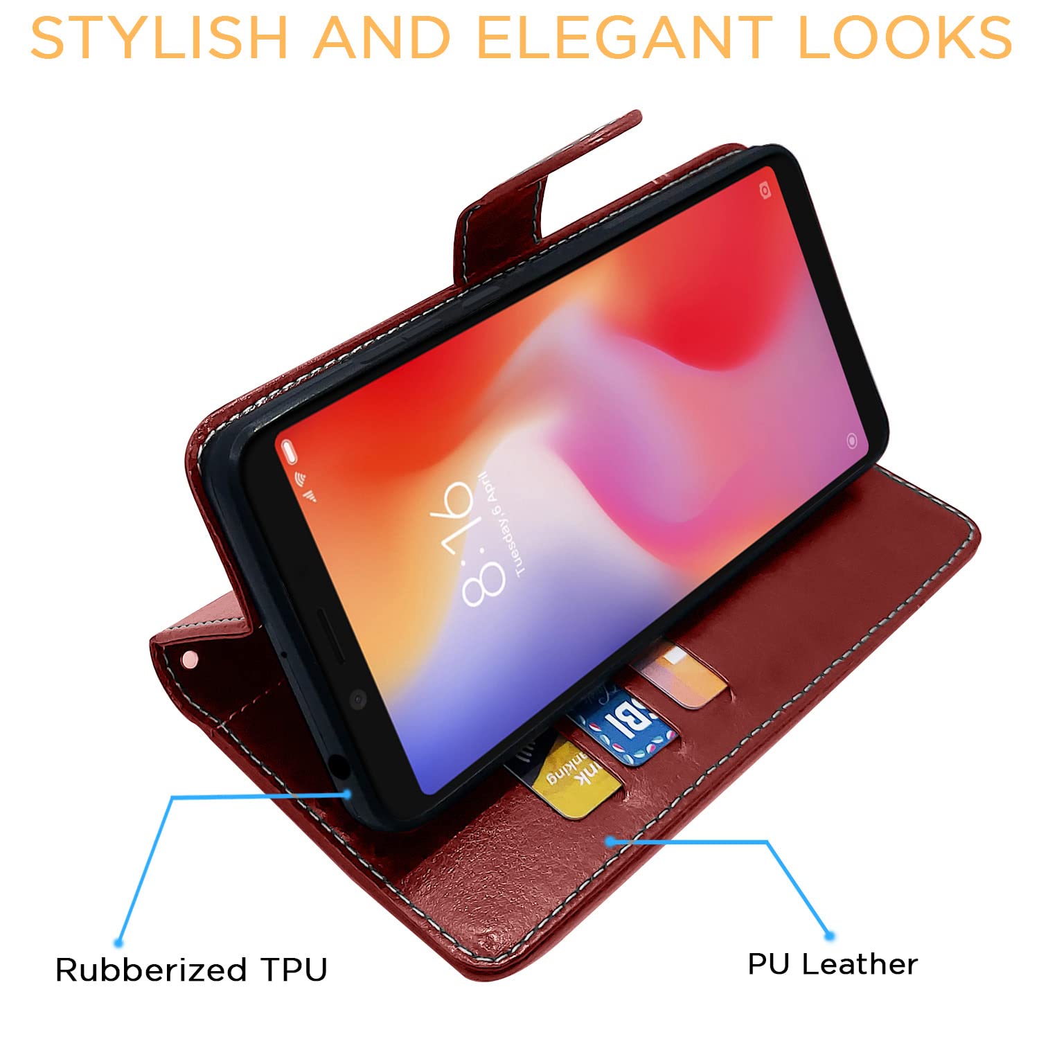 Pikkme Redmi 6A Magnetic brown & coffee flip cover – photo 5