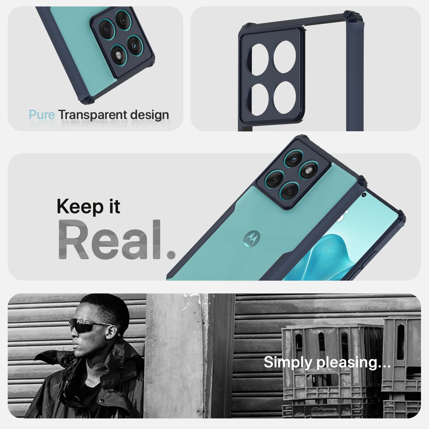 Blue Hybrid mobile back cover for Moto Moto Edge 60/Edge 60 Fusion 5G – Pikkme – photo 4