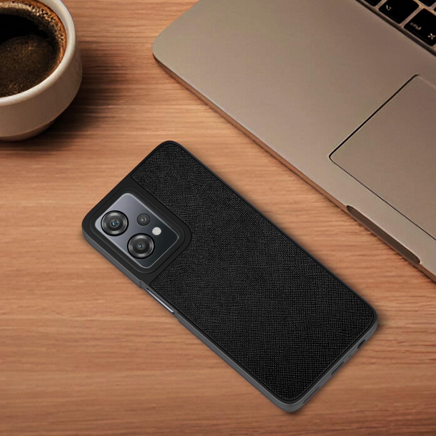 Pikkme OnePlus Nord CE 2 Lite 5G Indian Leather Back Cover (Black)