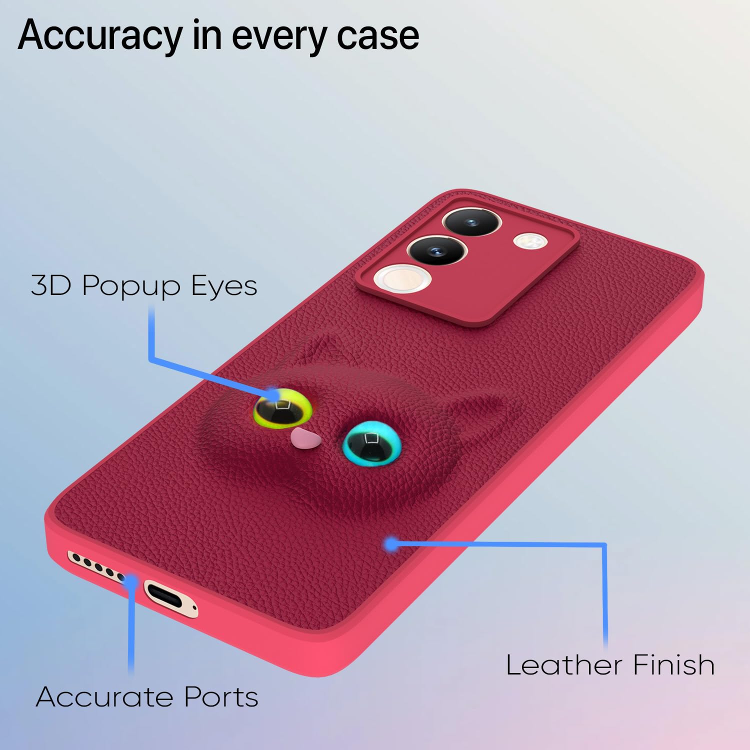 Pikkme Vivo Y200 5G Kitty Back Cover (Pink)