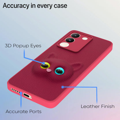 Pikkme Vivo Y200 5G Kitty Back Cover (Pink)