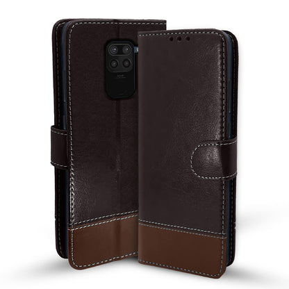 Pikkme Redmi Note 9 coffee & brown mobile flip cover