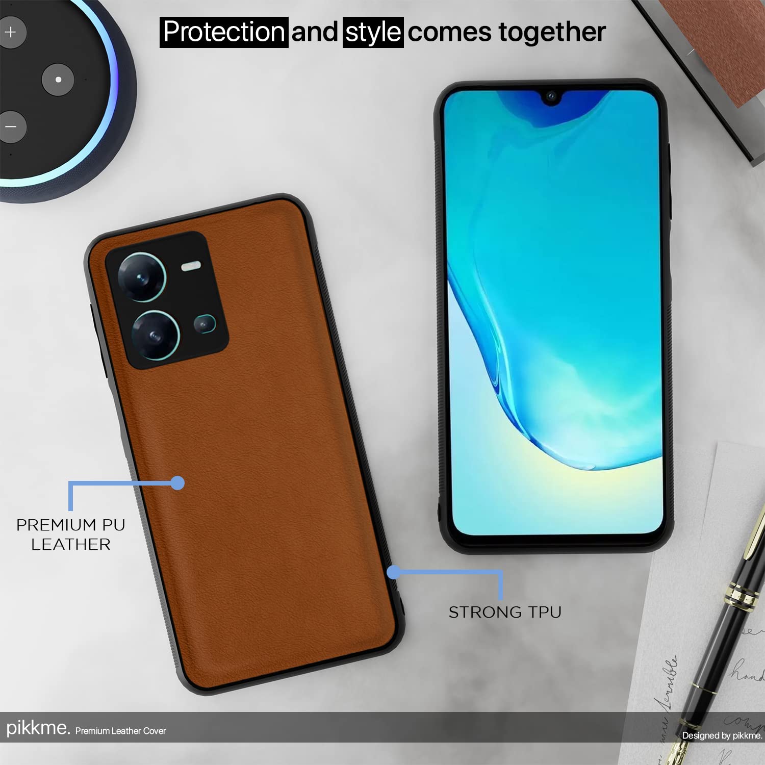 Camel Leather phone cover for Vivo V25 5G – Pikkme – photo 5