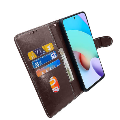 Pikkme Redmi 10 Prime coffee & brown wallet flip cover – photo 3
