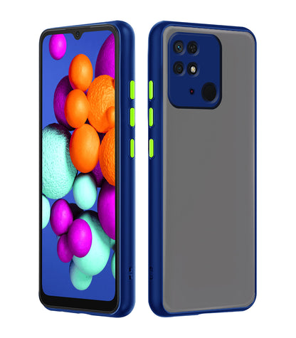 Pikkme blue Hybrid mobile back cover for Redmi 10/10 Power
