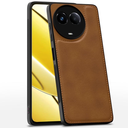 Pikkme Realme 11/11X 5G/Narzo 60X 5G brown mobile cover