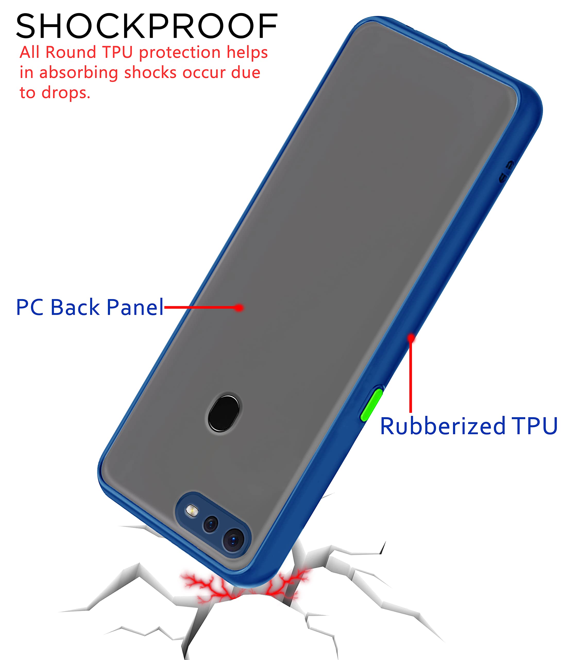 Oppo F9 Pro/Realme 2 Pro/Realme U1 mobile cover in blue by Pikkme – photo 4