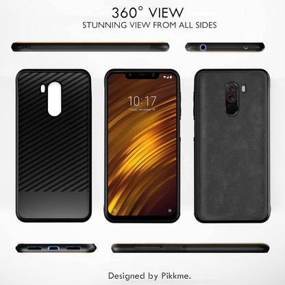 Grey Leather mobile cover for Poco F1 – Pikkme – photo 3