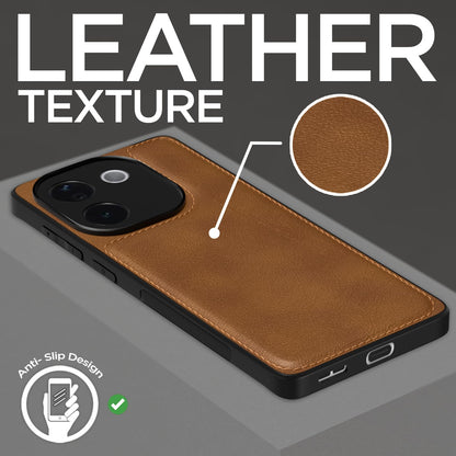 Pikkme brown Leather back cover for iQOO Z9s Pro/Vivo T3 Pro 5G – photo 7