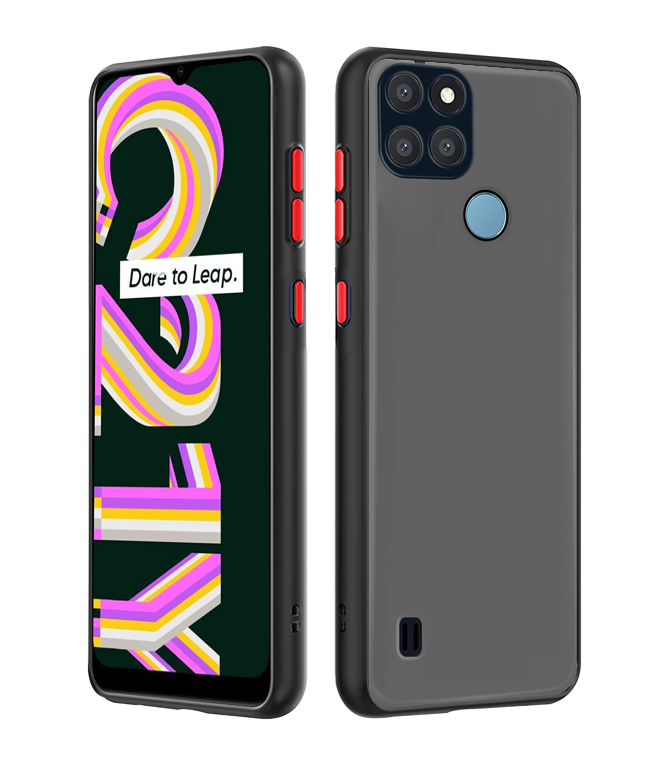 Pikkme Realme C21Y/C25Y Hybrid black phone cover