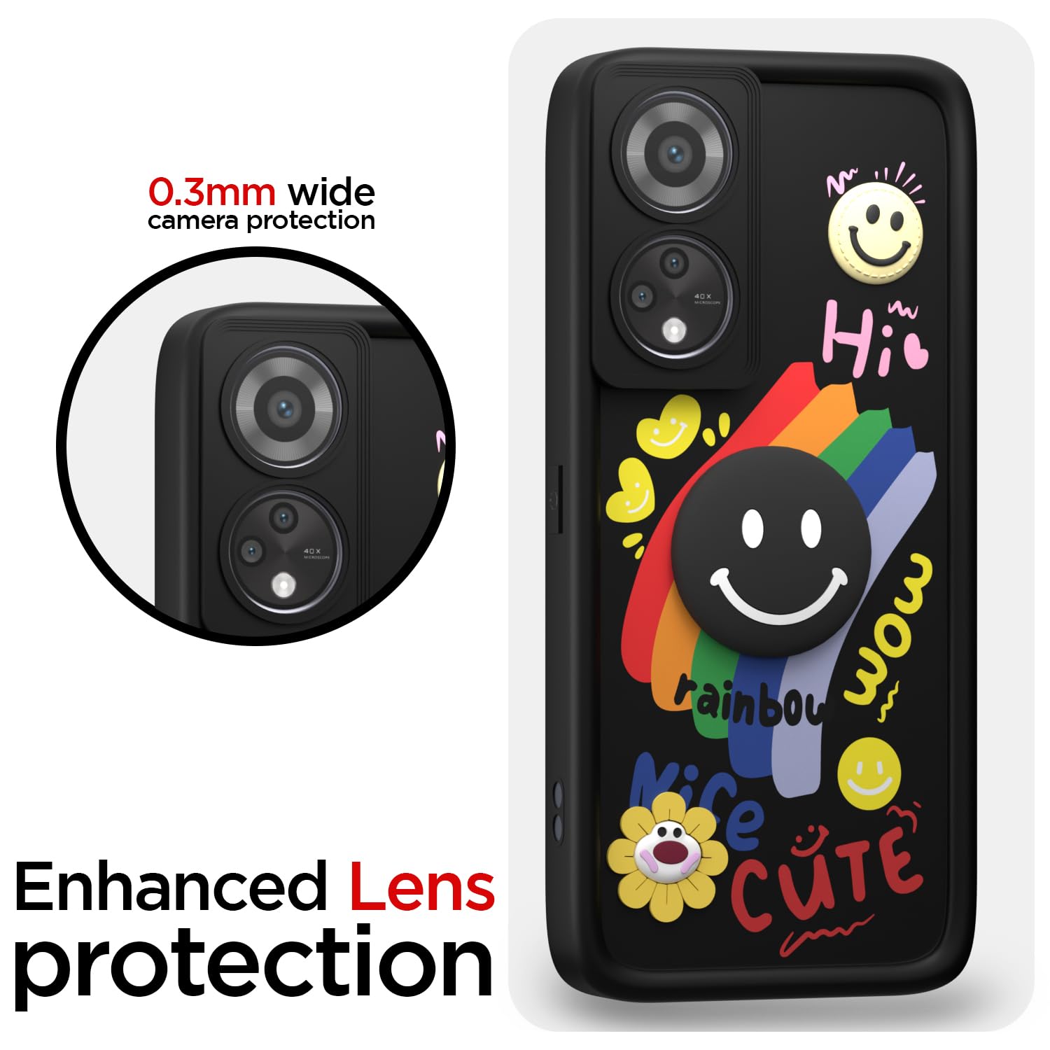 Pikkme Oppo Reno 8T Soft Silicone black mobile back cover – photo 5