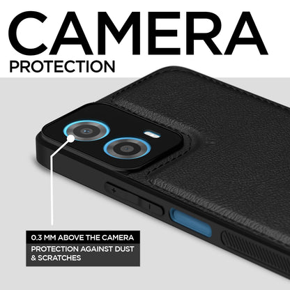 Moto G34/G45 5G Leather back cover in black by Pikkme – photo 3