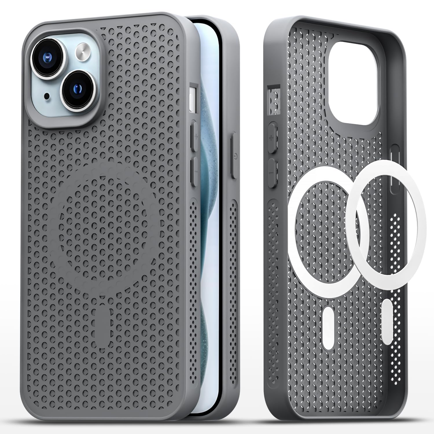 Pikkme grey mobile cover for iPhone 15