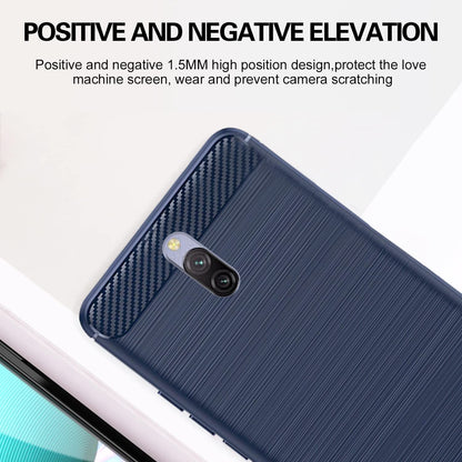 Pikkme Redmi 8A Dual Hybrid Carbon Fiber Back Cover | Blue