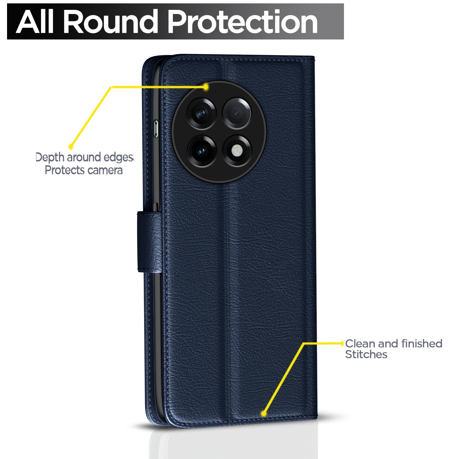 OnePlus 11R 5G Wallet flip case in blue by Pikkme – photo 4