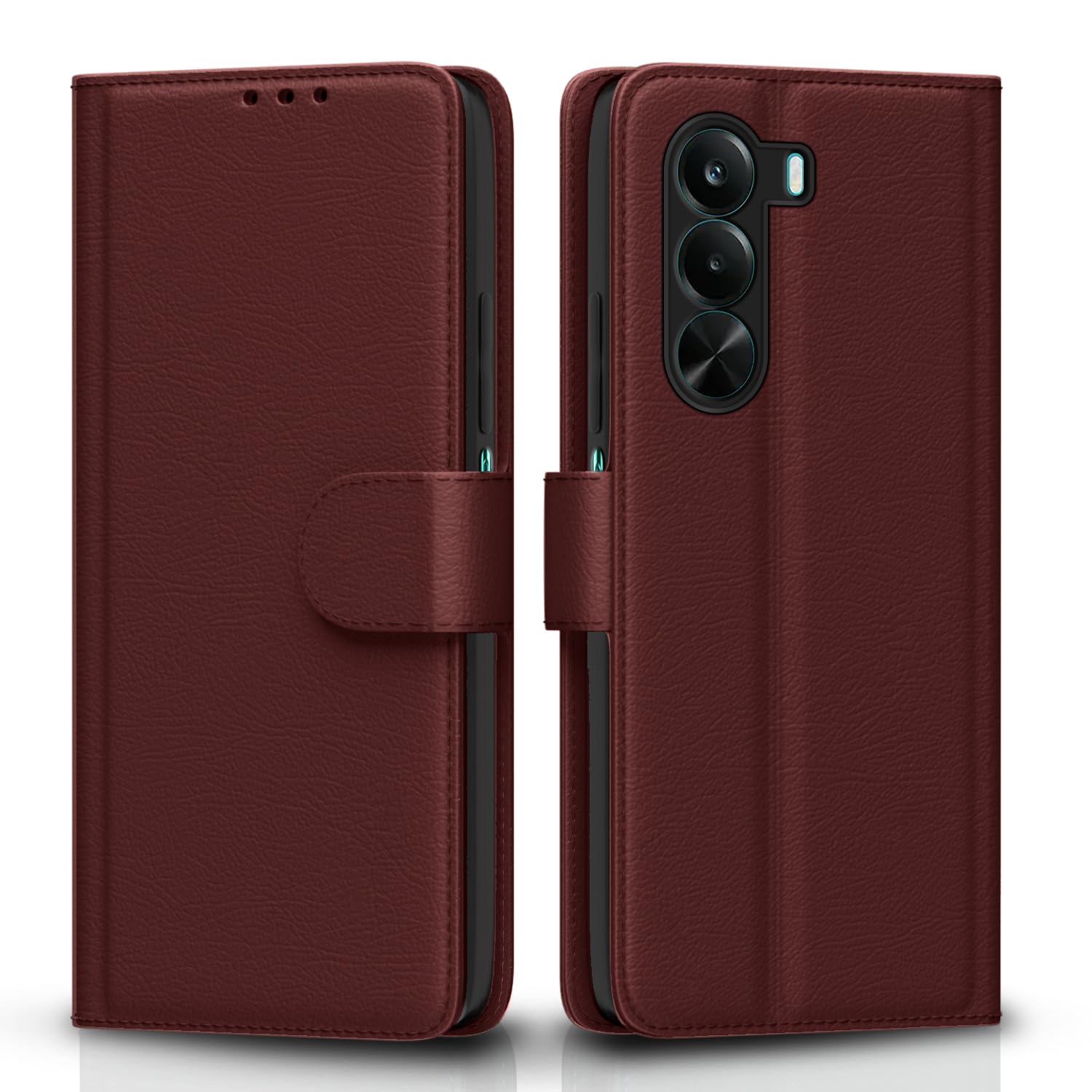 Brown Wallet mobile flip cover for Realme P4x 5G – Pikkme