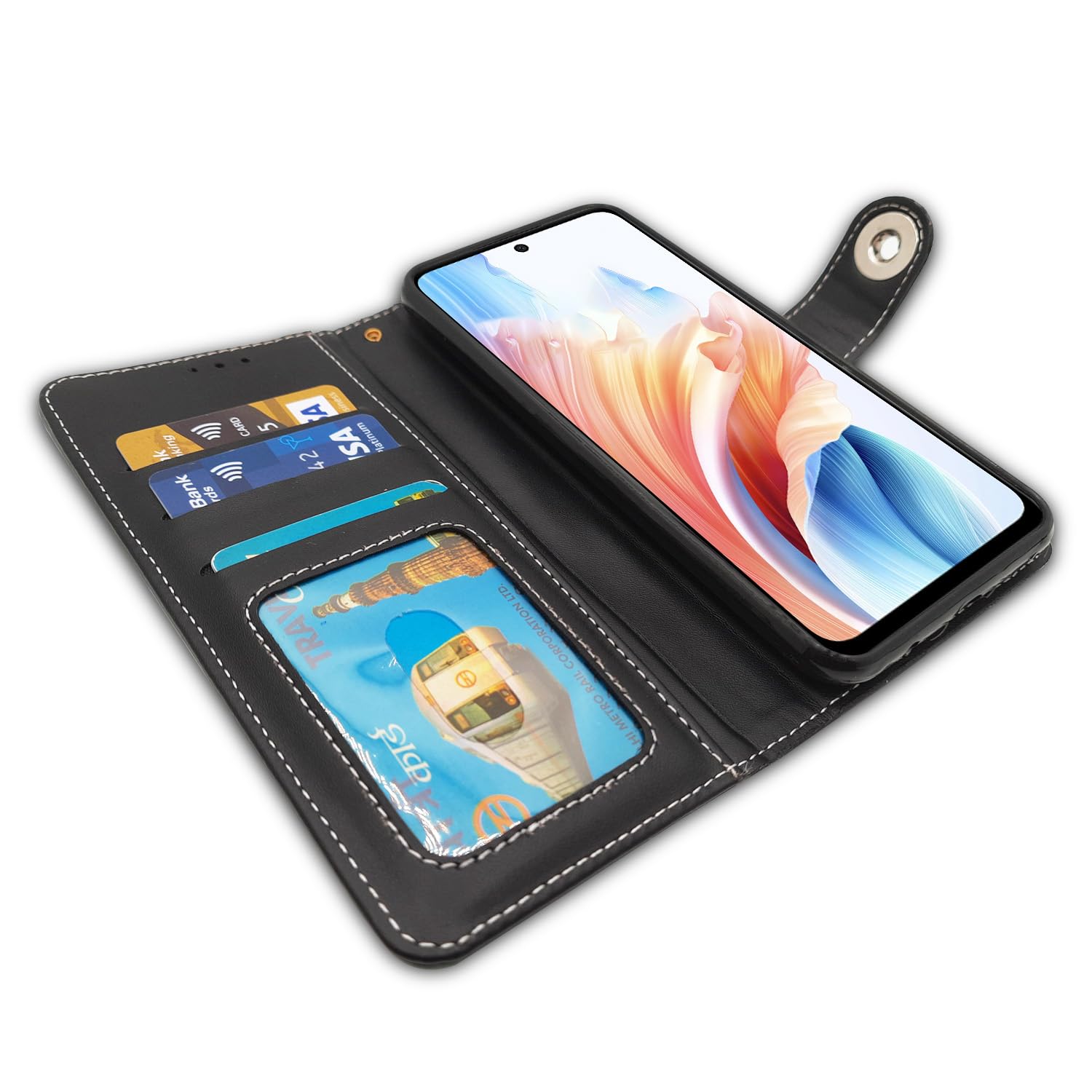 Oppo A79 5G Magnetic flip case in grey by Pikkme – photo 4