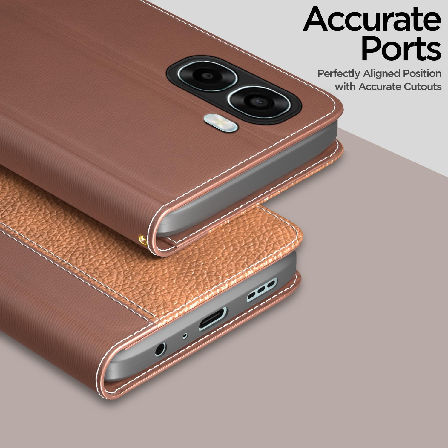 Tan flip case for Oppo A6X 5G – Pikkme – photo 2