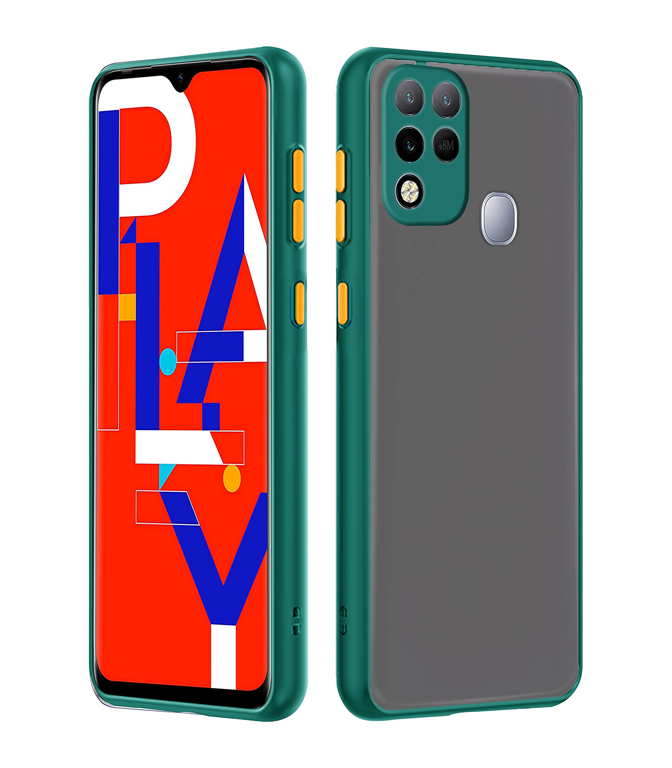 Green mobile back cover for Infinix Hot 10s – Pikkme