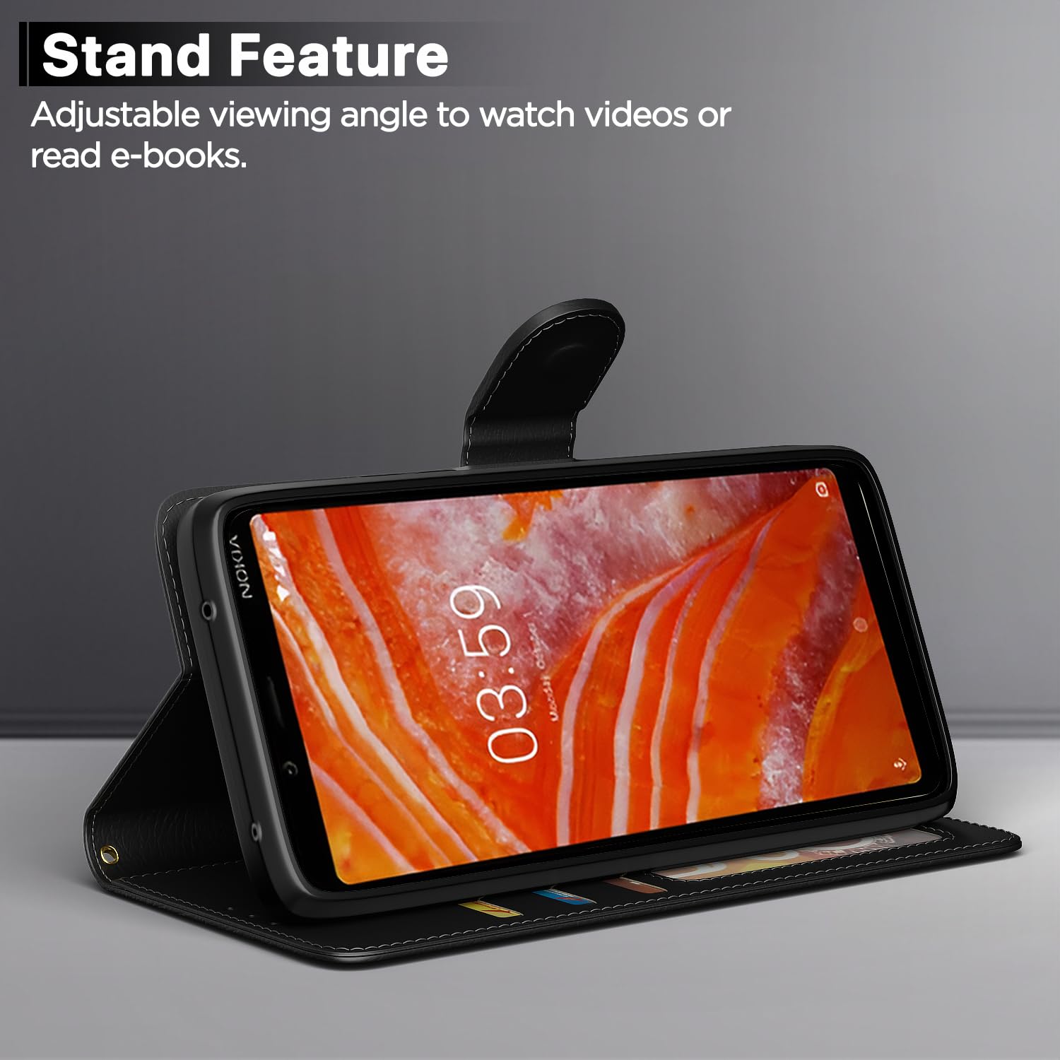 Pikkme black mobile flip cover for Nokia 3.1 Plus – photo 3