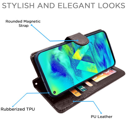 Pikkme Samsung Galaxy M40 Vintage Flip Cover (Coffee)