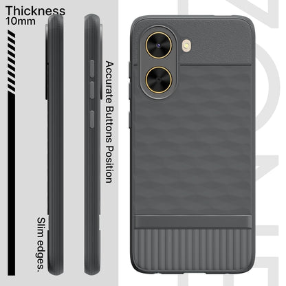 Pikkme Poco C71 / Redmi A5 Shockproof Soft Flexible Gencase Back cover (Grey)