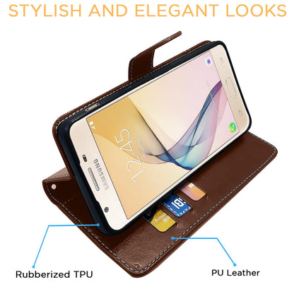 Pikkme brown & coffee Magnetic flip case for Samsung J5 Prime – photo 5