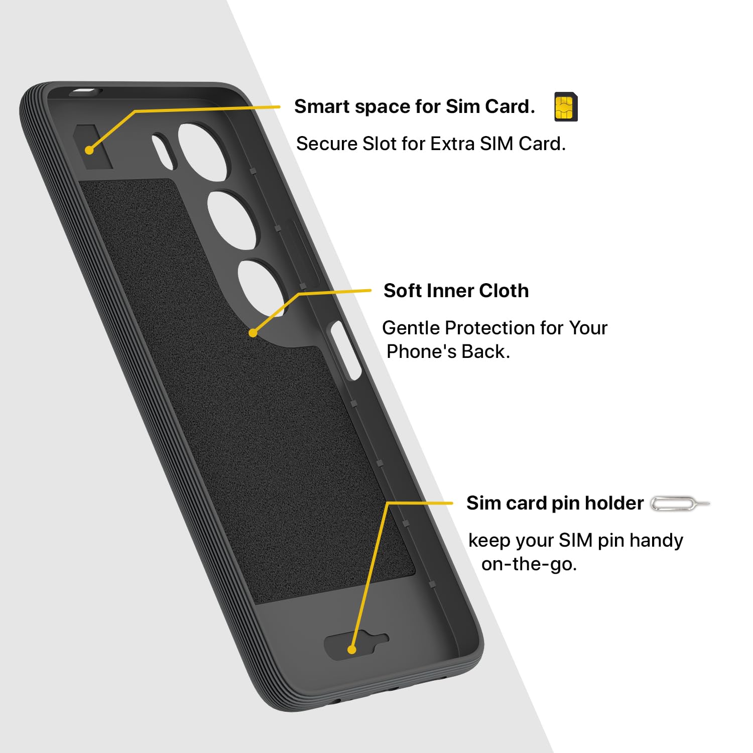 Pikkme Vivo Y19s / Vivo Y29 5G  Gencase Back Cover (Grey)