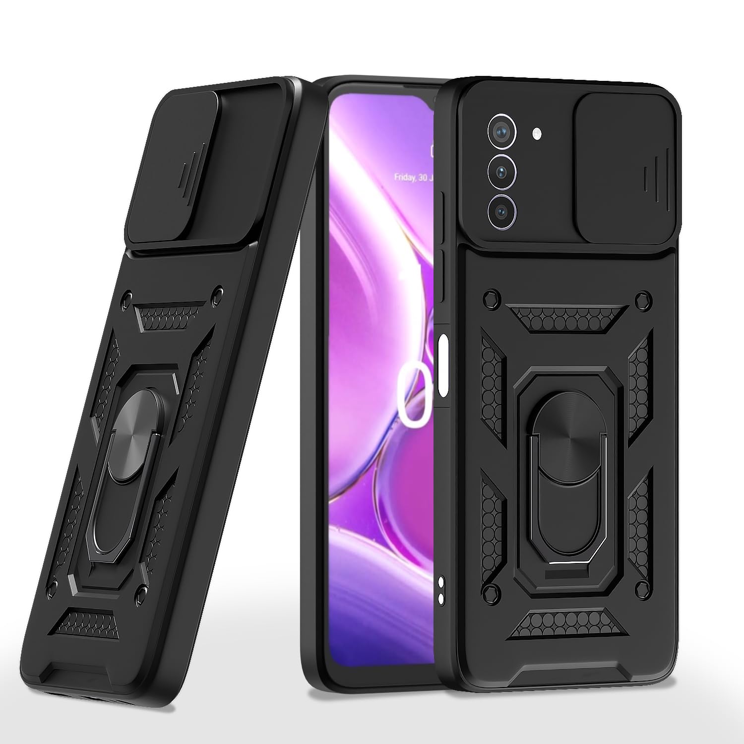 Nokia G42 5G D10 Camera Shield mobile cover in black by Pikkme