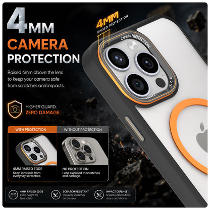 Black & orange mag-safe back cover for iPhone 15 Pro – Pikkme – photo 4